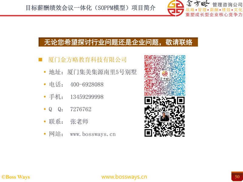 目标薪酬绩效会议一体化（SOPPM）方案项目